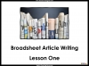 GCSE Broadsheet Article Writing Teaching Resources (slide 2/84)